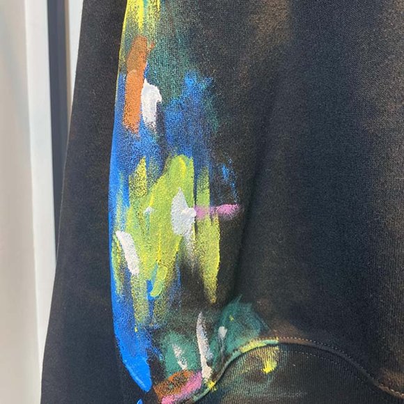 GALLERY DEPT Orange Letter Print Logo T-Shirt - Black Long Sleeve - Picture 2 of 16